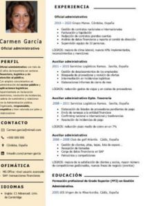 Curriculum Vitae de Administrativo | Gestionando con Soltura